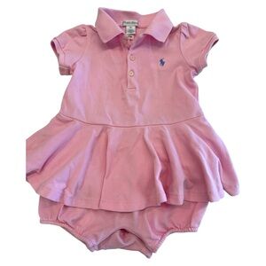 Ralph Lauren pink cotton dress in a size 18 month.
